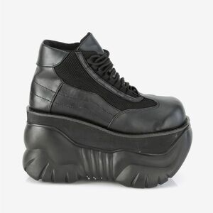 Demonia Black Platform Ankle Boots